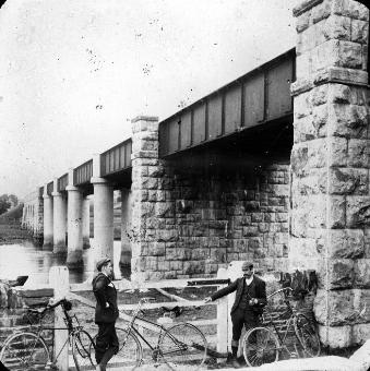 Cappoquin Railway Bridge And Two Cyclists 