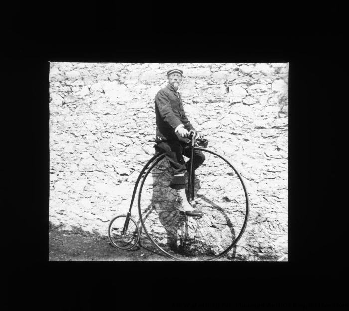 Richard Edward Brenan On His Penny-Farthing Bicycle