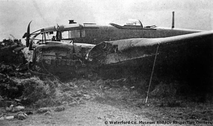 Crashed German Heinkel Aeroplane Near Bonmahon