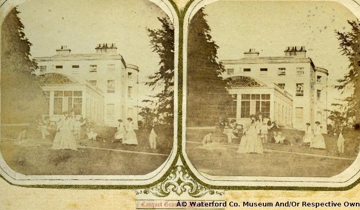 Stereoscopic View, Croquet At Marlfield House, Clonmel