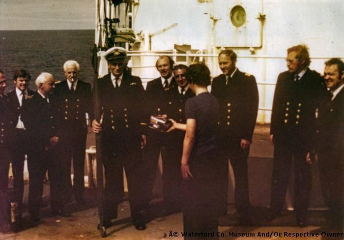 A Presentation Of Fishing Tackle To Captain Norman Frazer
