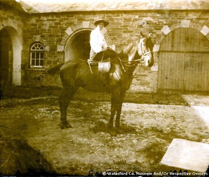 Lady Aileen Mounted  On A Horse, Salterbridge House, Cappoquin