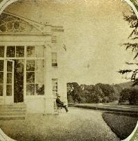 Man Sitting On Bench At Marlfield House, Clonmel