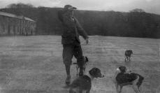 R Dawnay With Dogs, Curraghmore House, Portlaw